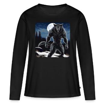 Scary Werewolf - Women's Premium Organic Long Sleeve Shirt - black - Front - Julia (174cm)
