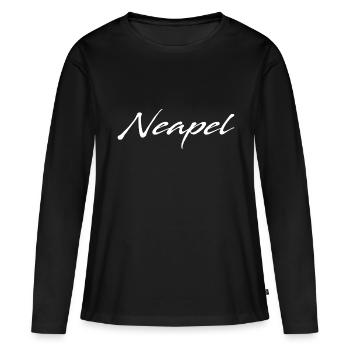 Naples - T-shirt manches longues Premium bio Femme - noir - Devant - Julia (174cm)