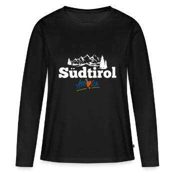 Tyrol du Sud - T-shirt manches longues Premium bio Femme - noir - Devant - Julia (174cm)