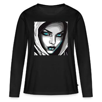 Fille Fantastique Cool - T-shirt manches longues Premium bio Femme - noir - Devant - Julia (174cm)