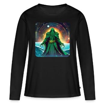 Cthulhummann Monsters in the Universe - Women's Premium Organic Long Sleeve Shirt - black - Front - Julia (174cm)
