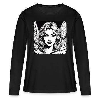 Sweet Angel - Women's Premium Organic Long Sleeve Shirt - black - Front - Julia (174cm)