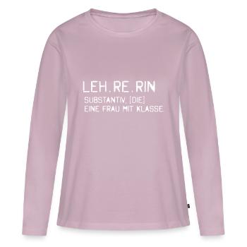 Lehrerin Referentarin Lehramt - Frauen Premium Bio Langarmshirt - Altrosa - Vorne - Julia (174cm)