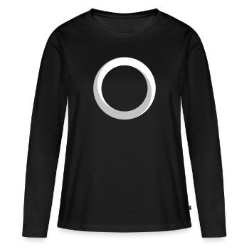Illusion d’optique - T-shirt manches longues Premium bio Femme - noir - Devant - Julia (174cm)