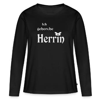 Maîtresse Domina Esclave - T-shirt manches longues Premium bio Femme - noir - Devant - Julia (174cm)