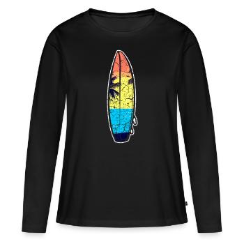 Surfers surfers surfers - T-shirt manches longues Premium bio Femme - noir - Devant - Julia (174cm)