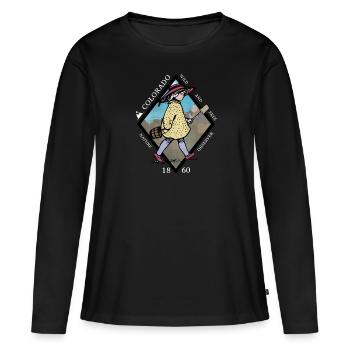 Colorado - T-shirt manches longues Premium bio Femme - noir - Devant - Julia (174cm)