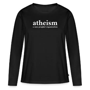 athéisme une organisation non prophète - T-shirt manches longues Premium bio Femme - noir - Devant - Julia (174cm)