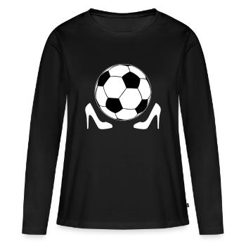 Football féminin - T-shirt manches longues Premium bio Femme - noir - Devant - Julia (174cm)