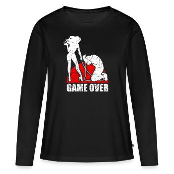 Fiançailles mariage célibataire célibataire - T-shirt manches longues Premium bio Femme - noir - Devant - Julia (174cm)