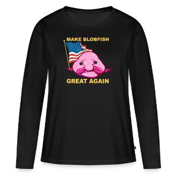 USA Elections  Blobfish Blobfish - Women's Premium Organic Long Sleeve Shirt - black - Front - Julia (174cm)