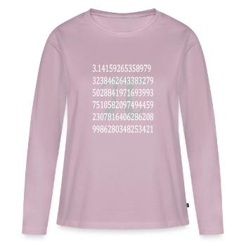 mathématiques - T-shirt manches longues Premium bio Femme - rose poudré - Devant - Julia (174cm)