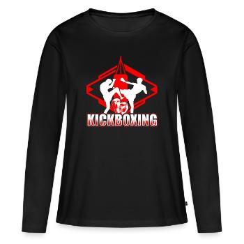 Kickboxen Kickboxing Kickboxer - T-shirt manches longues Premium bio Femme - noir - Devant - Julia (174cm)