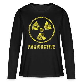 Physicien radioactif - T-shirt manches longues Premium bio Femme - noir - Devant - Julia (174cm)