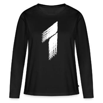 Nummer Eins 1 - Frauen Premium Bio Langarmshirt - Schwarz - Vorne - Julia (174cm)