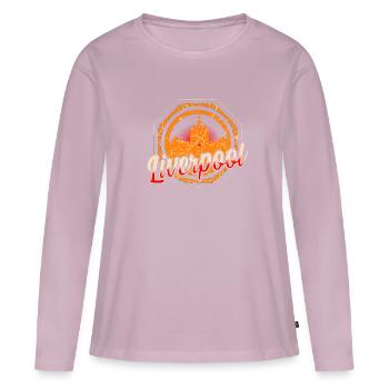 Liverpool - T-shirt manches longues Premium bio Femme - rose poudré - Devant - Julia (174cm)