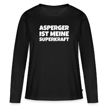 Asperger Est Mon super pouvoir - T-shirt manches longues Premium bio Femme - noir - Devant - Julia (174cm)
