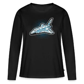Navette spatiale NASA - T-shirt manches longues Premium bio Femme - noir - Devant - Julia (174cm)