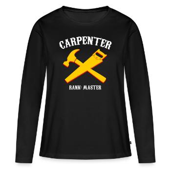 Charpentier charpentier - T-shirt manches longues Premium bio Femme - noir - Devant - Julia (174cm)
