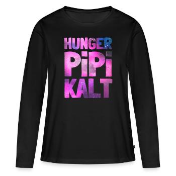 Faim Pee Cold Typique Femme Drôle Dire - T-shirt manches longues Premium bio Femme - noir - Devant - Julia (174cm)