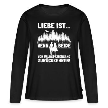 Amour couple relation partenariat drôle - T-shirt manches longues Premium bio Femme - noir - Devant - Julia (174cm)