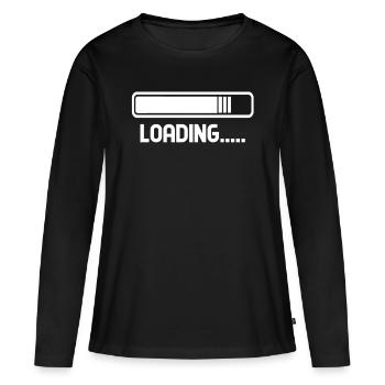 Chargement .... Barre de chargement - T-shirt manches longues Premium bio Femme - noir - Devant - Julia (174cm)