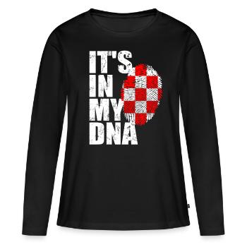 Croate croate drapeau croate ADN - T-shirt manches longues Premium bio Femme - noir - Devant - Julia (174cm)