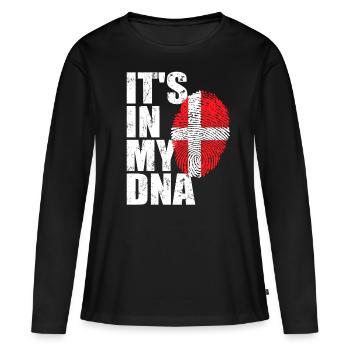 Danemark danois - T-shirt manches longues Premium bio Femme - noir - Devant - Julia (174cm)