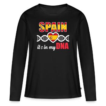 Spanien Spanier - Frauen Premium Bio Langarmshirt - Schwarz - Vorne - Julia (174cm)