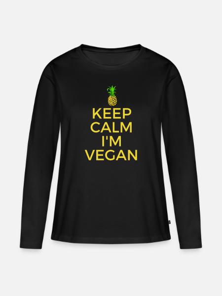Vegan vegan vegan - Women's Premium Organic Long Sleeve Shirt - black