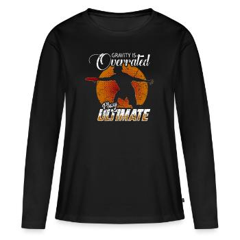 Ultimate Frisbee - Frauen Premium Bio Langarmshirt - Schwarz - Vorne - Julia (174cm)