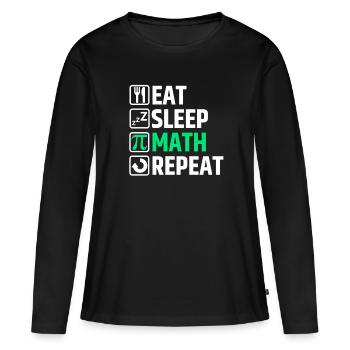 Mathématicien mathématique - T-shirt manches longues Premium bio Femme - noir - Devant - Julia (174cm)