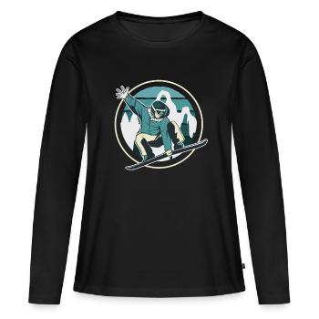 Snowboard Snowboarder Snowboarding - T-shirt manches longues Premium bio Femme - noir - Devant - Julia (174cm)