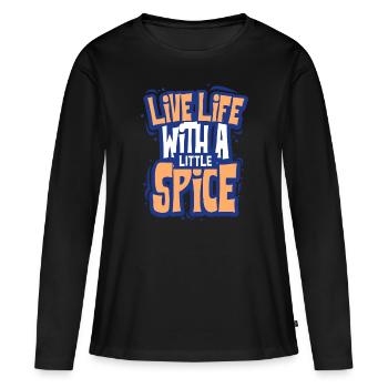 cuisine - T-shirt manches longues Premium bio Femme - noir - Devant - Julia (174cm)