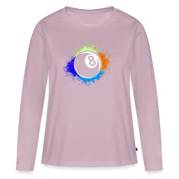 Billard - Frauen Premium Bio Langarmshirt - Altrosa - Vorne - Julia (174cm)