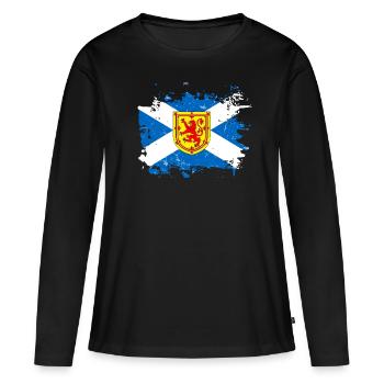Schottland - Frauen Premium Bio Langarmshirt - Schwarz - Vorne - Julia (174cm)