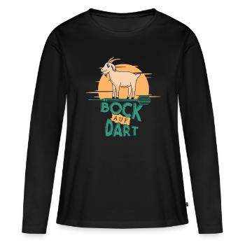 Bock Auf Dart - Fléchettes pour joueurs de fléchettes - T-shirt manches longues Premium bio Femme - noir - Devant - Julia (174cm)