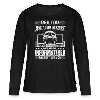 Informatiker - Frauen Premium Bio Langarmshirt - Schwarz - Vorne - Julia (174cm)