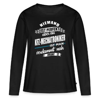 Kfz-Mechatroniker - Frauen Premium Bio Langarmshirt - Schwarz - Vorne - Julia (174cm)