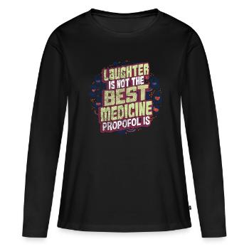 doctor - Women's Premium Organic Long Sleeve Shirt - black - Front - Julia (174cm)