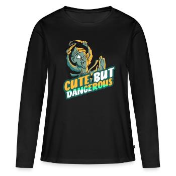 Kämpfen Karate - Frauen Premium Bio Langarmshirt - Schwarz - Vorne - Julia (174cm)
