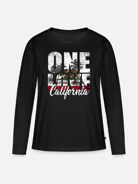 Kalifornien - Frauen Premium Bio Langarmshirt - Schwarz
