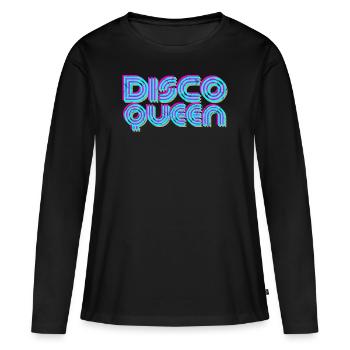Disco Queen - Disco Queen - T-shirt manches longues Premium bio Femme - noir - Devant - Julia (174cm)