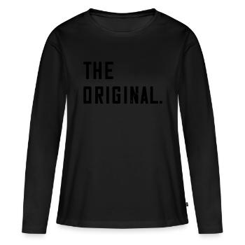 Original Le look original du partenaire père-fils - T-shirt manches longues Premium bio Femme - noir - Devant - Julia (174cm)