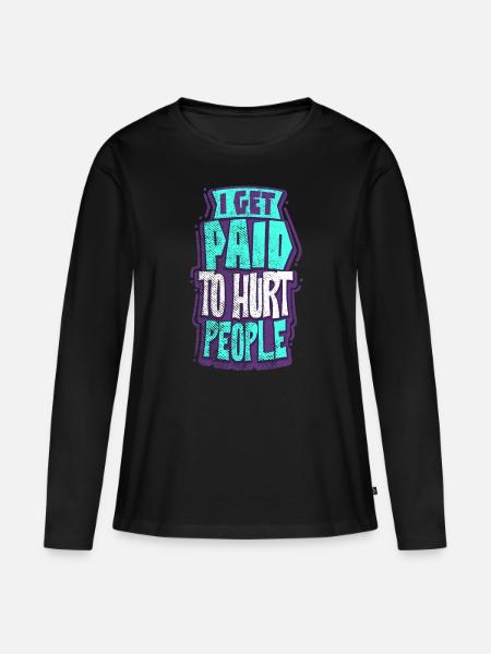 Physiotherapeut - Frauen Premium Bio Langarmshirt - Schwarz