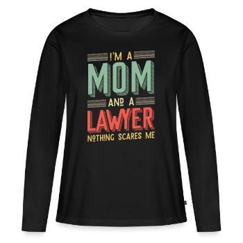 Avocat mère - fête des mères - T-shirt manches longues Premium bio Femme - noir - Devant - Julia (174cm)