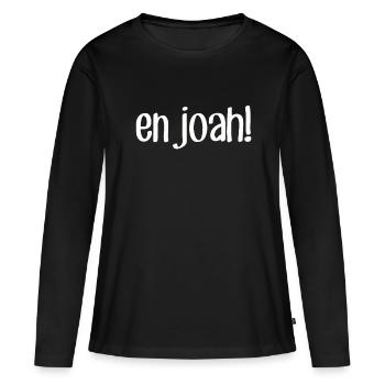 EN JOAH - Siegerländer Wittgensteiner Platt Siegen - Frauen Premium Bio Langarmshirt - Schwarz - Vorne - Julia (174cm)
