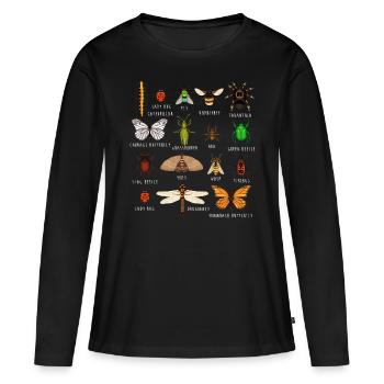 Insekten, Arten von Insekten - Frauen Premium Bio Langarmshirt - Schwarz - Vorne - Julia (174cm)