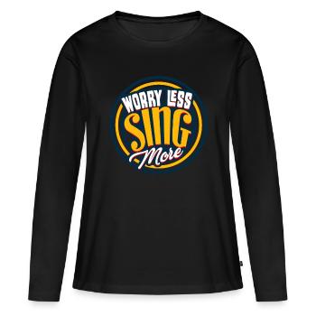 Chanter des chanteurs - T-shirt manches longues Premium bio Femme - noir - Devant - Julia (174cm)