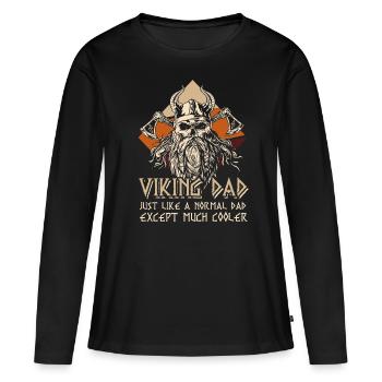 Viking Dad Odin Le père de Norsemen Wotan - T-shirt manches longues Premium bio Femme - noir - Devant - Julia (174cm)